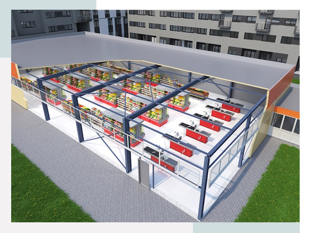 Строительство магазинов в Кизилюрт от 620 руб. за м²