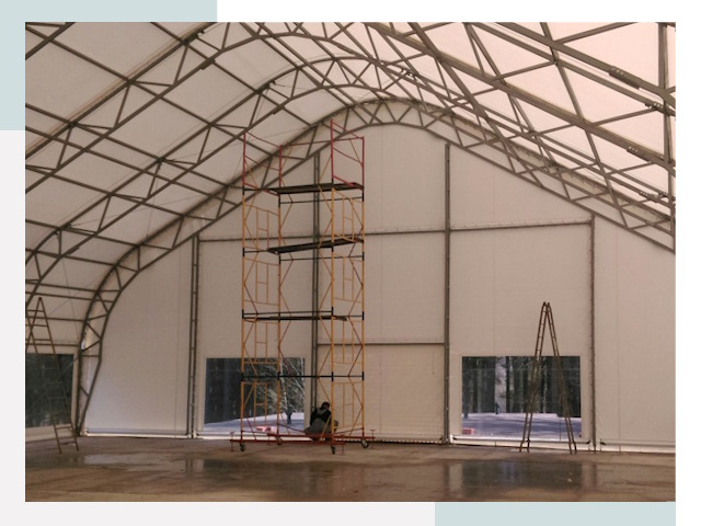 Шатровые ангары в Кизилюрте