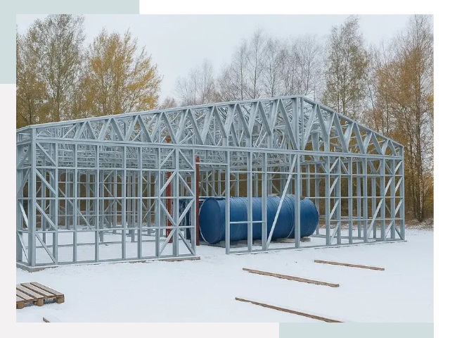 Металлические ангары в Кизилюрте